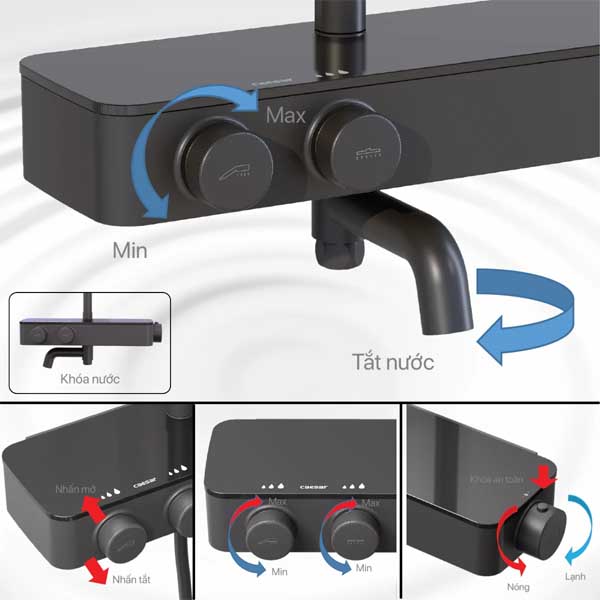 Bộ Sen Cây Nhiệt Độ CAESAR S788CB