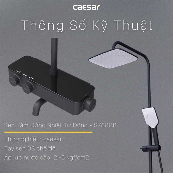 Bộ Sen Cây Nhiệt Độ CAESAR S788CB 9 Bộ Sen Cây Nhiệt Độ CAESAR S788CB