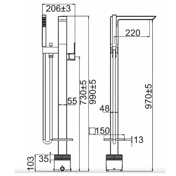 Sen tắm bồn cao cấp CLASSIC THT 81025