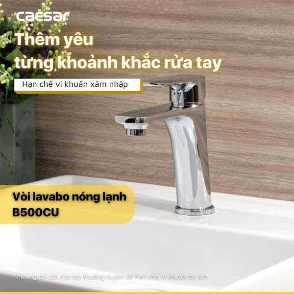 Vòi Lavabo Caesar Nóng Lạnh B500CU 