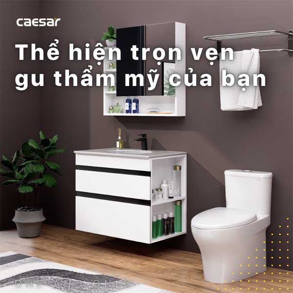 Bộ Tủ Chậu Lavabo Caesar LF5026 + EH15026DDRV
