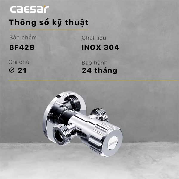 Van T Chia Nước (Ø21) Xi Caesar BF428 3 Van T Chia Nước (Ø21) Xi Caesar BF428