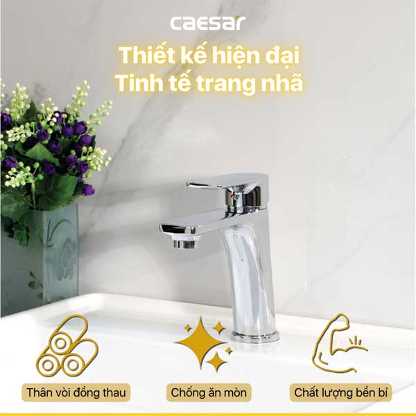 Vòi Lavabo Caesar Nóng Lạnh B500CU 