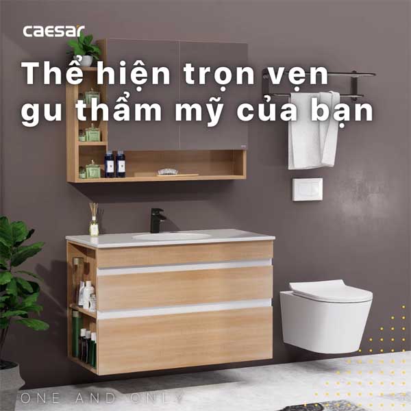 Bộ Tủ Chậu Lavabo Caesar LF5028 + EH15028DDLW7V