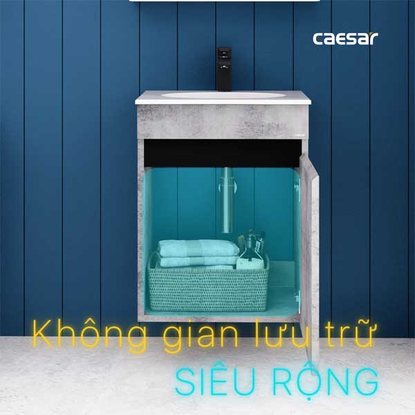 Bộ Tủ Chậu Lavabo Treo Tường Caesar L5022 + EH05022ASV 