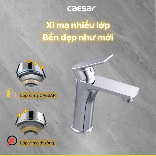 Vòi Lavabo Caesar Nóng Lạnh B500CU 