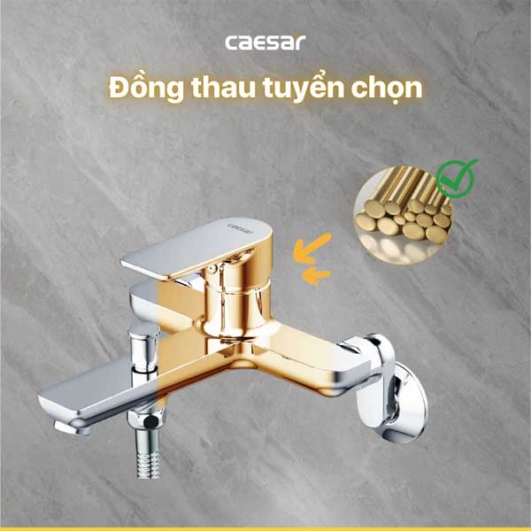 Vòi Sen Caesar Nóng Lạnh 3 Chế Độ S503C