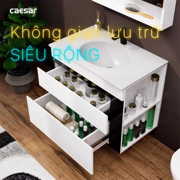 Bộ Tủ Chậu Lavabo Caesar LF5026 + EH15026DDRV