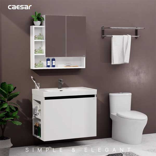 Bộ Tủ Chậu Lavabo Treo Tường Caesar LF5358 + EH15358CLV 