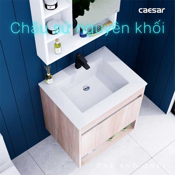 Bộ Tủ Chậu Lavabo Treo Tường Caesar LF5030 + EH15030AW7V