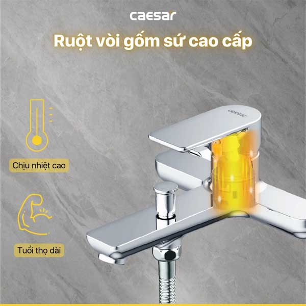 Vòi Sen Caesar Nóng Lạnh 3 Chế Độ S503C