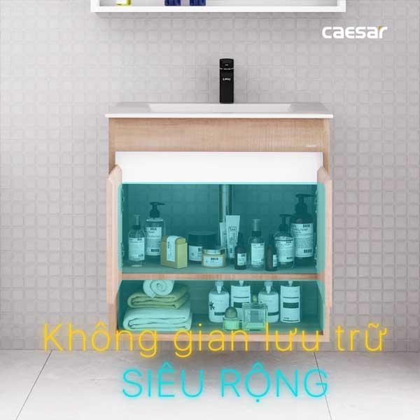 Bộ Tủ Chậu Lavabo Treo Tường Caesar LF5030 + EH15030AW7V