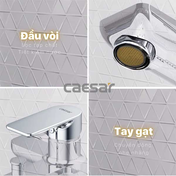 Vòi Sen Caesar Nóng Lạnh 3 Chế Độ S503C