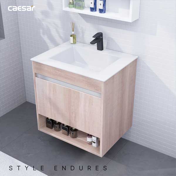 Bộ Tủ Chậu Lavabo Treo Tường Caesar LF5030 + EH15030AW7V