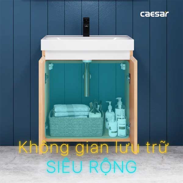 Bộ Tủ Chậu Lavabo Treo Tường Caesar LF5356 + EH15356AW7V