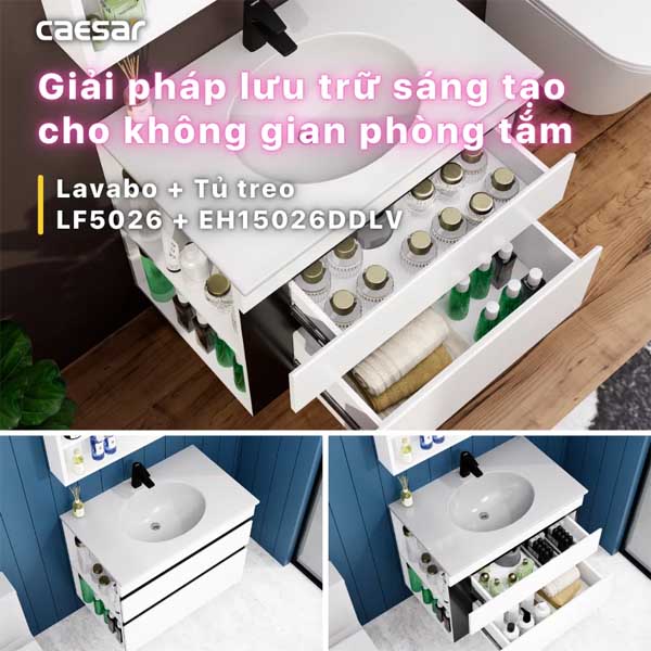 Bộ Tủ Chậu Lavabo LF5026 + EH15026DDLV 6 Bộ Tủ Chậu Lavabo LF5026 + EH15026DDLV