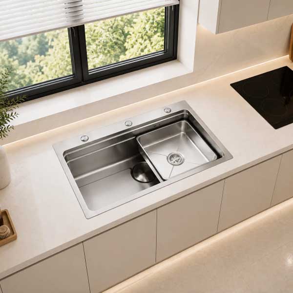 Chậu rửa một hố mặt Inox sần giật cấp CLASSIC DS7848