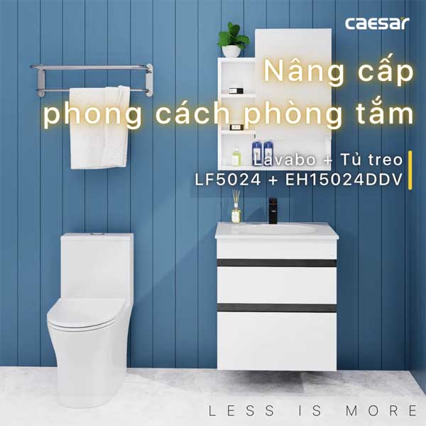 Bộ Tủ Chậu Lavabo Caesar LF5024 + EH15024DDV 