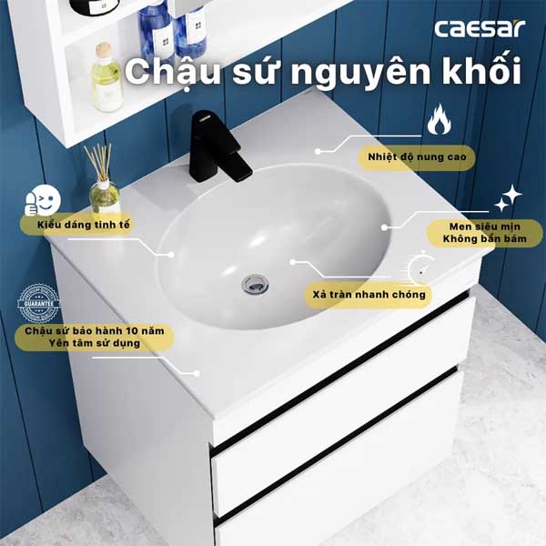 Bộ Tủ Chậu Lavabo Caesar LF5024 + EH15024DDV 