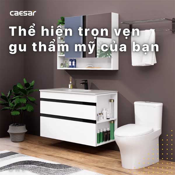 Bộ Tủ Chậu Lavabo Caesar LF5028 + EH15028DDRV