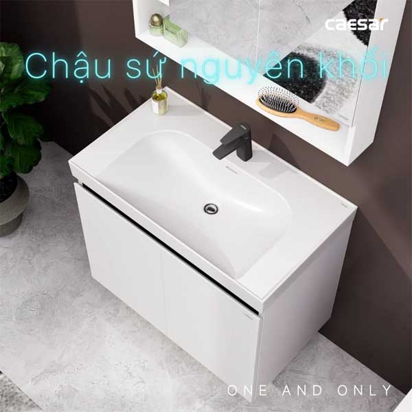 Bộ Tủ Chậu Lavabo Treo Tường Caesar LF5358 + EH15358CLV