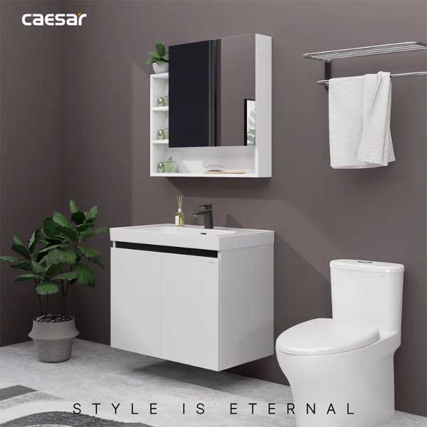 Bộ Tủ Chậu Lavabo Treo Tường Caesar LF5358 + EH15358CLV