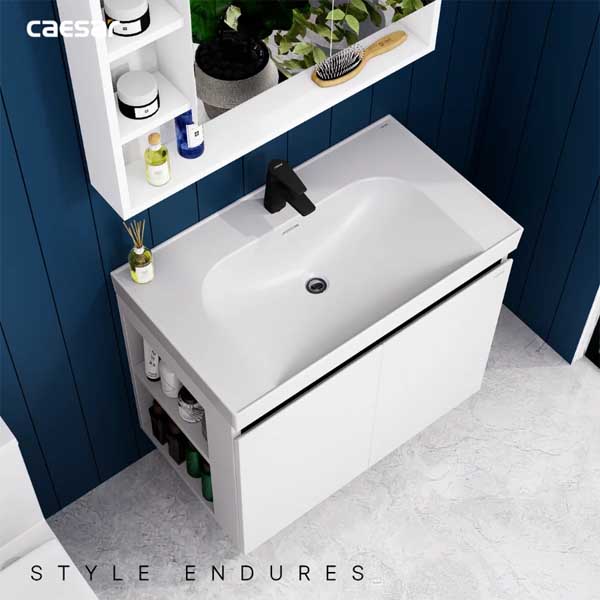 Bộ Tủ Chậu Lavabo Treo Tường Caesar LF5358 + EH15358CLV