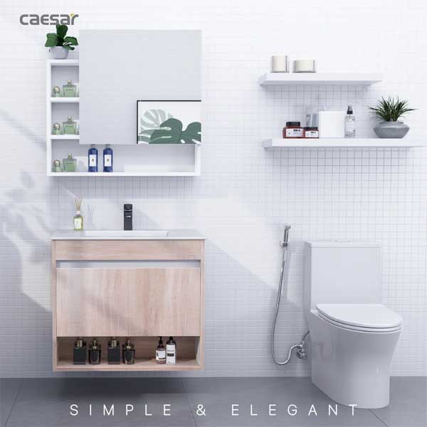 Bộ Tủ Chậu Lavabo Treo Tường Caesar LF5032 + EH15032AW7V