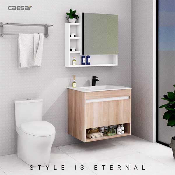 Bộ Tủ Chậu Lavabo Treo Tường Caesar LF5032 + EH15032AW7V