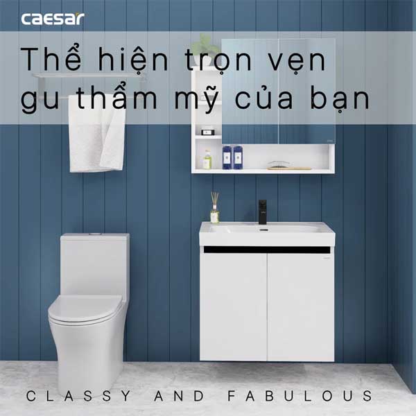 Bộ Tủ Chậu Lavabo Treo Tường Caesar LF5357 + EH15357CRV 