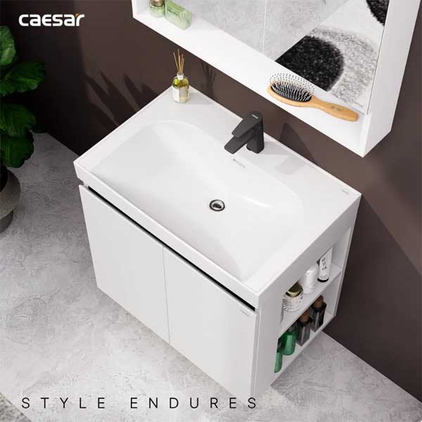 Bộ Tủ Chậu Lavabo Treo Tường Caesar LF5357 + EH15357CRV 