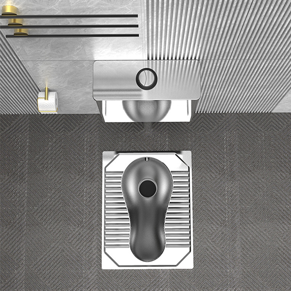 Xí xổm Inox SU 304 + két treo SWASS AC969 4 Xí xổm Inox SU 304 + két treo Swass AC969