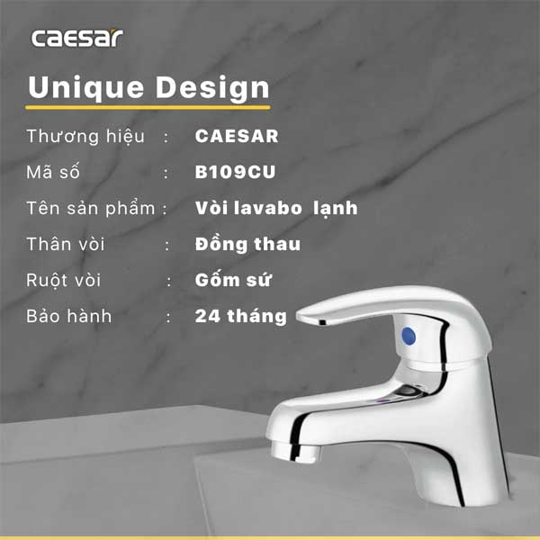 Vòi Lạnh Lavabo Caesar B109CU 4 Vòi Lạnh Lavabo Caesar B109CU