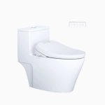 Bồn Cầu 1 Khối Kết Hợp Nắp Rửa Thông Minh Caesar C1356F + TAF610H