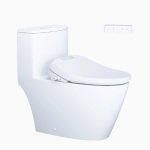 Bồn Cầu 1 Khối Kết Hợp Nắp Rửa Thông Minh Caesar C1363F + TAF610H