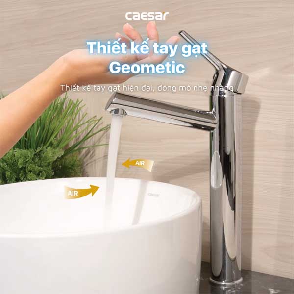 Vòi Lavabo Lạnh Cổ Cao Caesar B191C