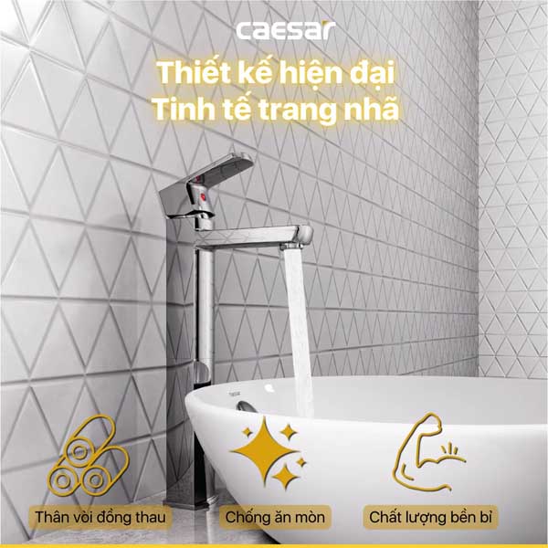 Vòi Lavabo Caesar Nóng Lạnh B551CU