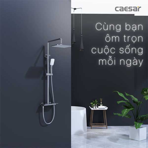 Bộ Vòi Sen Cây Nóng Lạnh CAESAR S688C 