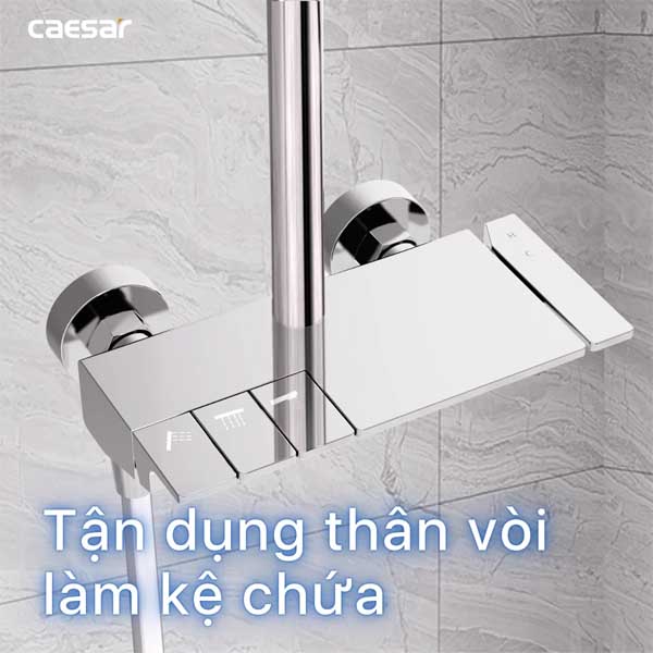 Bộ Vòi Sen Cây Nóng Lạnh CAESAR S688C 