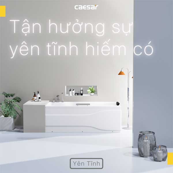 Bồn Tắm Chân Yếm 1,7 Mét Caesar AT0870L Yếm Trái