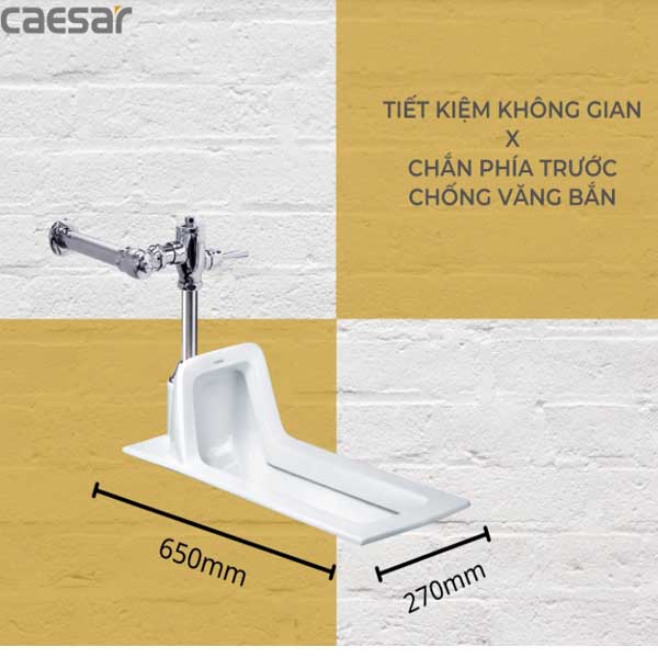 Bồn Cầu Xổm Caesar C1250 + BF523A 