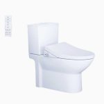 Bồn Cầu 2 Khối Kết Hợp Nắp Rửa Thông Minh Caesar CD1340 + TAF512H