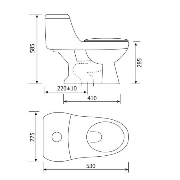 Bồn Cầu Trẻ Em Liền Khối HC V115