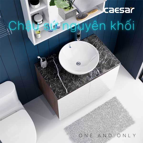 Bộ Tủ Chậu Lavabo Caesar Treo Tường L5215 + EH48002AWV