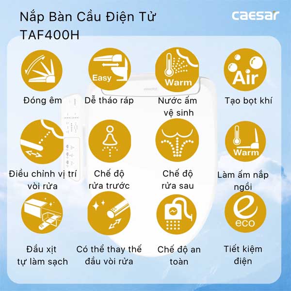 Nắp bồn cầu điện tử Caesar TAF400H