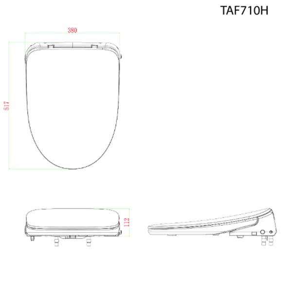 Nắp Bồn Cầu Điện Tử Caesar TAF710H 
