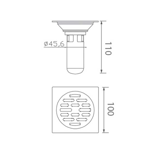 Ga thoát sàn màu đen EcoBath EC1062PB 2 Ga thoát sàn màu đen EcoBath EC1062PB