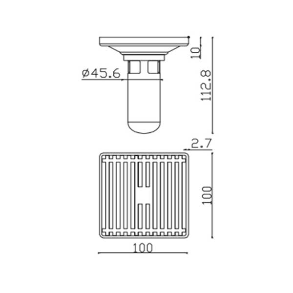 Ga thoát sàn màu inox bóng EcoBath EC1087 3 Ga thoát sàn màu inox bóng EcoBath EC1087