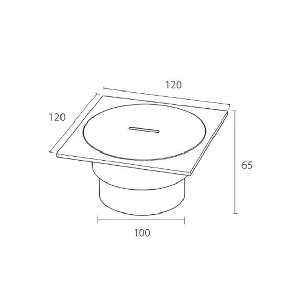 Nắp thăm đường ống màu inox mờ Ecobath EC1089B