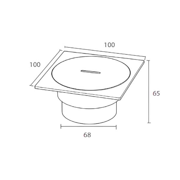 Nắp thăm đường ống màu inox mờ Ecobath EC1090B